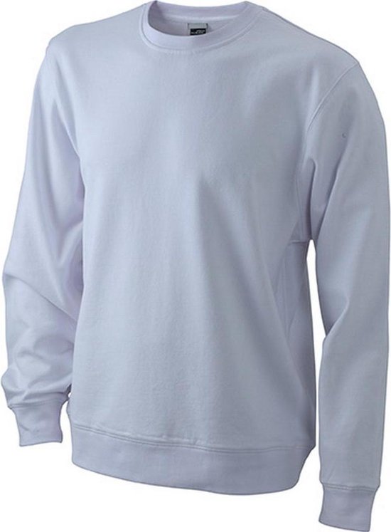 James and Nicholson Unisex Basic Sweatshirt (Wit)