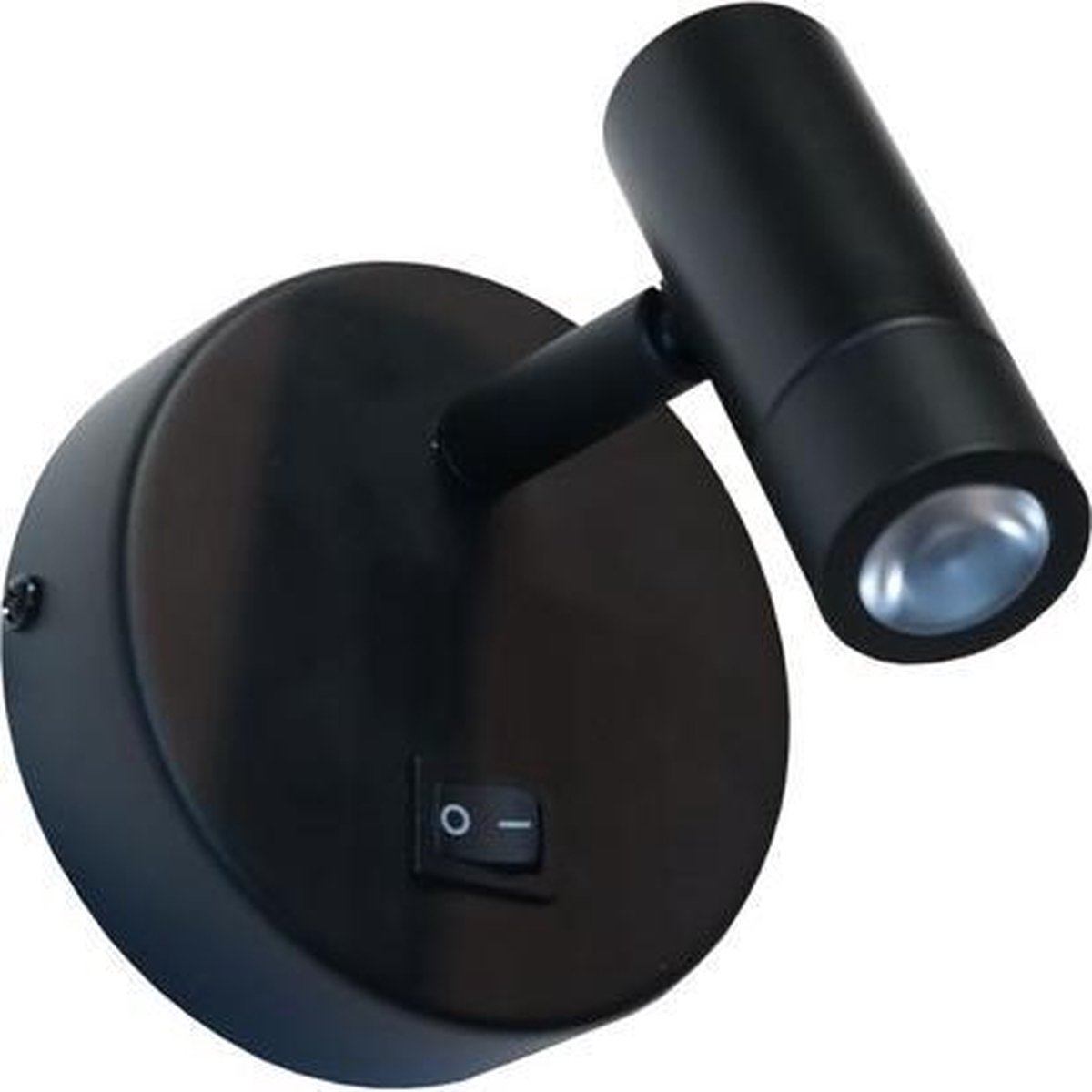 Wandlamp Simply Zwart - LED 3W 3000K 200lm - IP20 > wandlamp binnen zwart | wandlamp zwart | leeslamp zwart | bedlamp zwart | led lamp zwart | spot lamp zwart