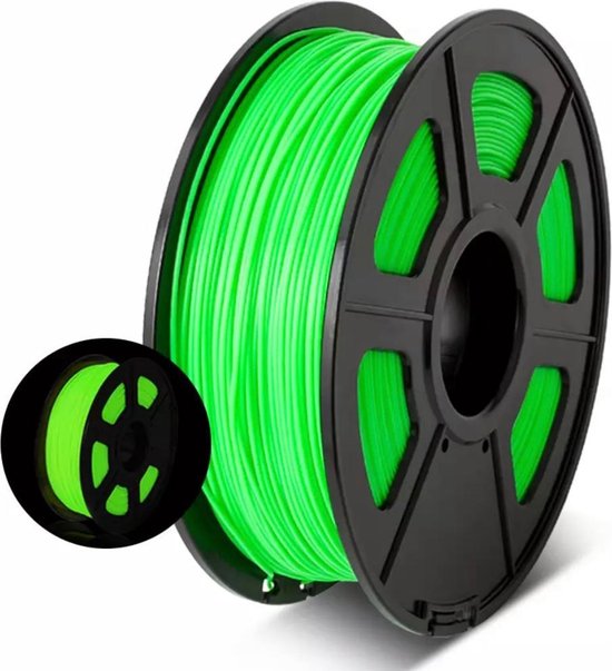 Filament SUNLU PLA 1.75mm 1kg Glow in the Dark Green | bol