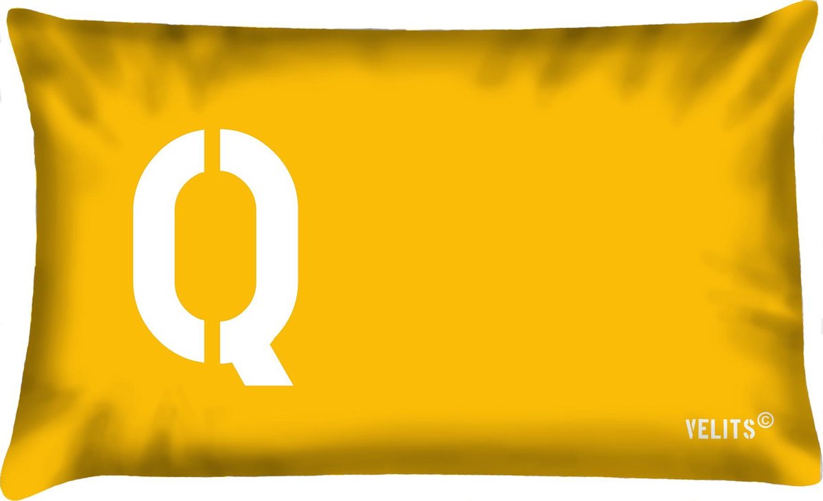 Sierkussen - Buitenkussen Seinvlag Letter Q Waterafstotend Bootkussen - Multicolor - 60 Cm X 40 Cm
