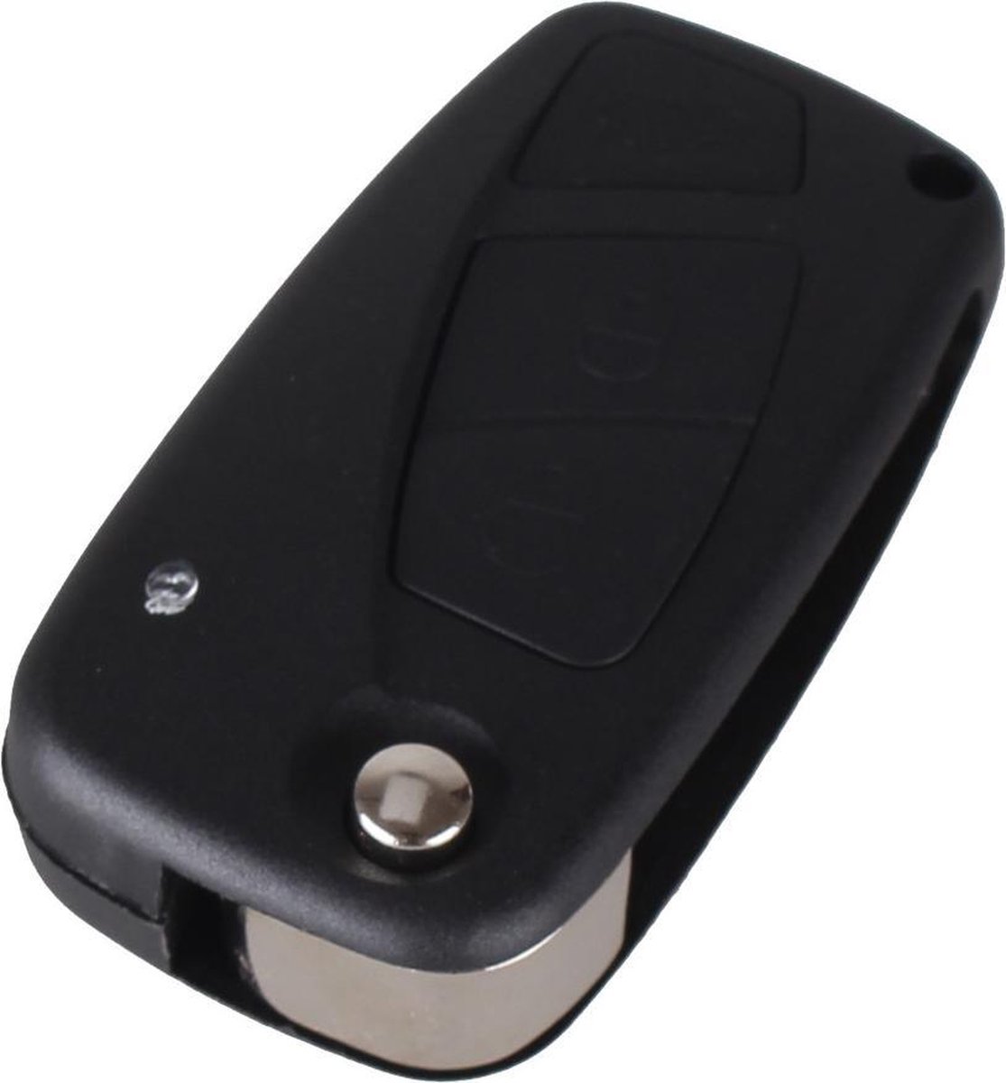 Clé de voiture 3 boutons noire SIP22ERS8 adaptée pour clé Fiat 500 / Panda  / Idee /