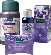 Kneipp Relaxing Pack – Bad Combi Pack – Badolie 100 ml + Badkristallen 600 g + Badbruistablet 80 g