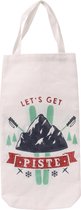 CGB Giftware Joy To The World Christmas Tote 'Let's Get Piste' Bottle Bag