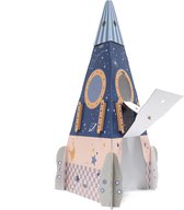 Bol.com Kartonnen Raket - Raket Speelgoed - Astronaut en Ruimte Speelgoed - Voor Jongens en Meisjes - Duurzaam Karton - Blauw aanbieding