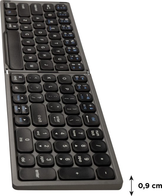 Silvergear Opvouwbaar Toetsenbord met Numeriek Toetsenblok - QWERTY - Bluetooth Draadloos Keyboard - Silvergear