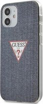 Guess Denim Hard Case - Apple iPhone 12 Mini (5.4") - Donkerblauw