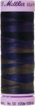 AMANN SILK-FINISH COTTON, MULTI-COLOR GAREN, BLAUW-PAARS-GRIJS, 100M, COL. 9813, PER STUK