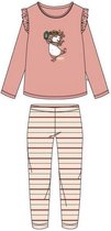Woody pyjama meisjes/dames - lichtroze - cavia - 211-1-PLG-S/232 - maat 140