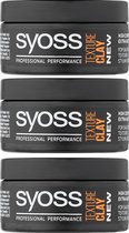 Syoss Texture Clay High Control Mousse de cheveux - 3 x 100 ml