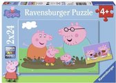 Ravensburger puzzel Peppa Pig - 2x24 stukjes - kinderpuzzel