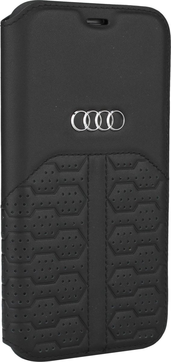 Audi hoesje - Zwart - iPhone 12 Mini - Book Case - A6 Serie - Genuine Leather