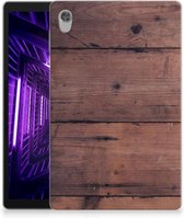 Tablet Hoes Lenovo Tab M10 HD (2de generatie) TPU Bumper Old Wood met transparant zijkanten