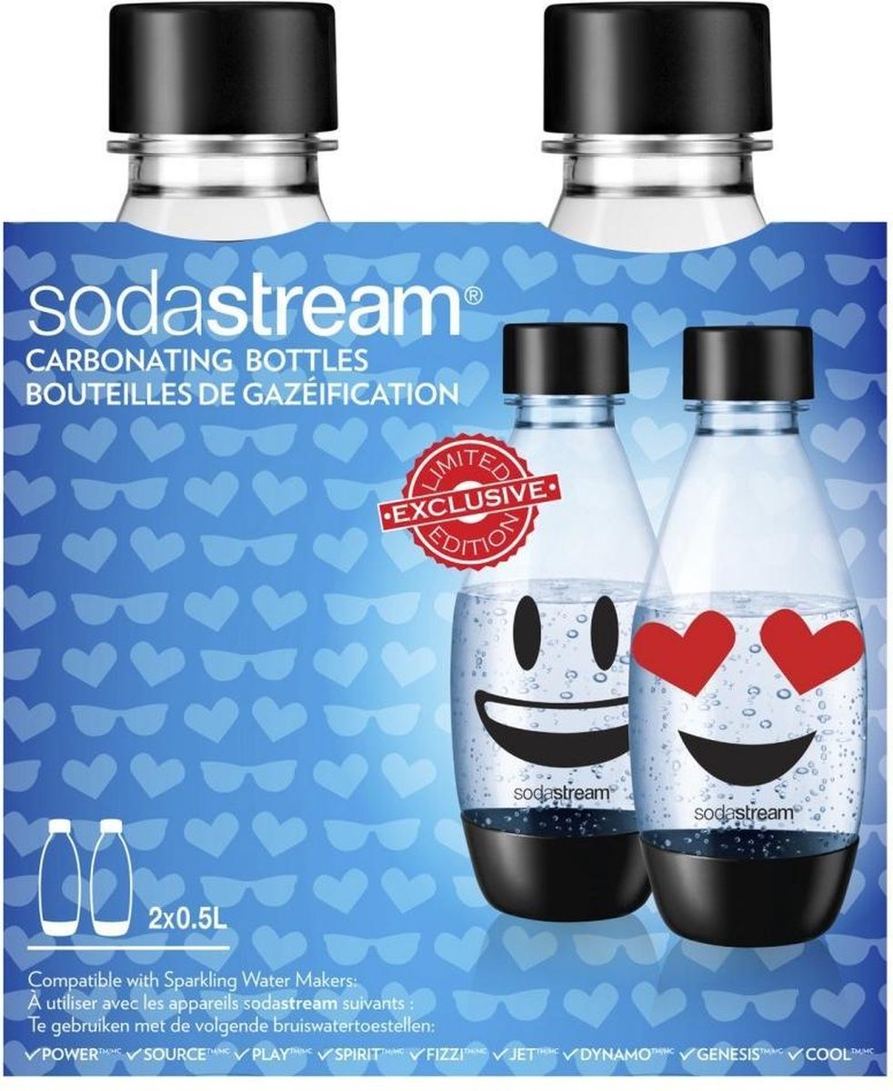 SodaStream Emoji Fuse Flessen 0,5 liter 2-pack