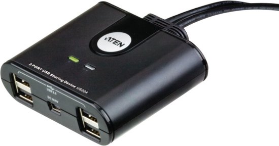 Aten 2-Poorts USB Schakelaar Zwart