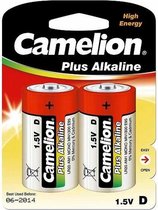 Camelion LR20-BP2 Plus Alkaline Batterijen 1.5V 2 Stuks
