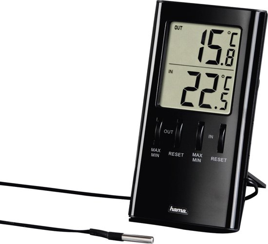 Centraliseren eigendom Warmte Hama Lcd-thermometer T-350 Zwart | bol.com