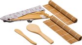 Veloci Sushiset - Bamboe - Sushimaker - Traditioneel Japans - Sushistokjes - Cadeautip - Bamboemat - Chopsticks - Zelf sushi maken - Sushi - Kerst - Kerstkado - Cadeau - Cadeautip