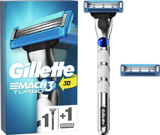 Gillette Mach3 Turbo Scheersysteem Voor Mannen + 1 Scheermesje | bol.com