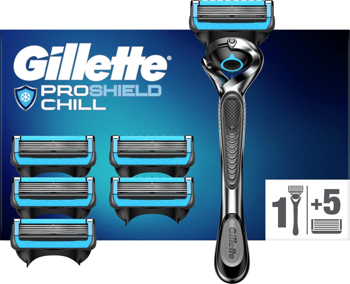 Gillette Proshield - Scheersysteem Voor Mannen - Inclusief 5 Scheermesjes - Gillette