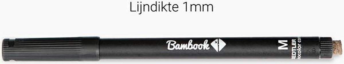 Bambook Stift - Zwart - Schrijfdikte 1mm (M) - De uitwisbare pen voor jouw Bambook notitieboek