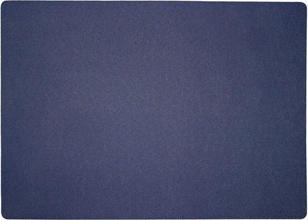 4x Placemat Uni Navy Blue - 30x43cm - onderlegger - tafeldecoratie - tafel dekken - blauw
