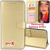 EmpX Telefoonhoesje - Book Case - Geschikt Voor Samsung Galaxy S10+ - Goud