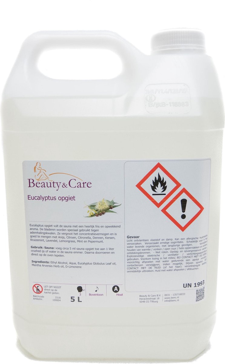 Beauty & Care - Eucalyptus sauna opgietmiddel - 5 L. new