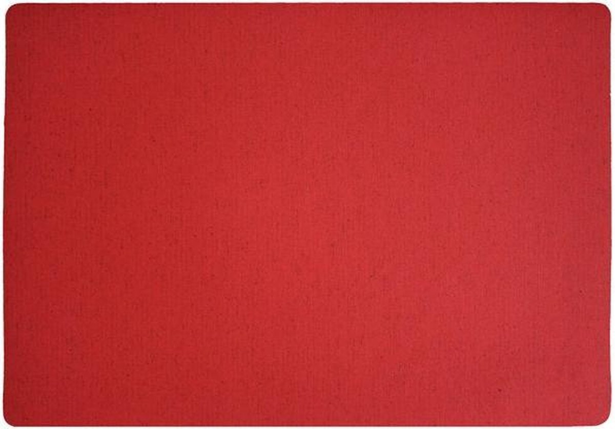 4x Lino Placemat Red - 30x43cm - onderlegger - tafeldecoratie - tafel dekken - rood