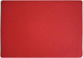 4x Lino Placemat Red - 30x43cm - onderlegger - tafeldecoratie - tafel dekken - rood