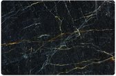 4x Placemat Black Marble | 30x45cm | Anti-slip - onderlegger - tafeldecoratie -placemats kunststof - marmer zwart