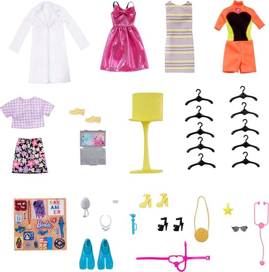 Barbie Droom Kledingkast met pop - Poppenset — afbeelding 2