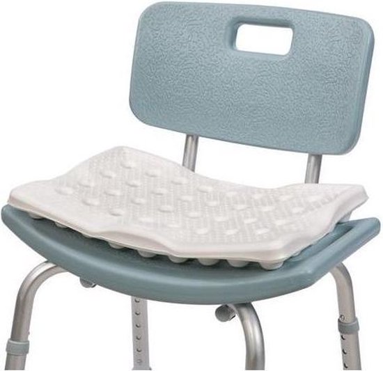 BackJoy Bath Seat Cushion 18x11 - Badmat Douchemat Antislip Wit