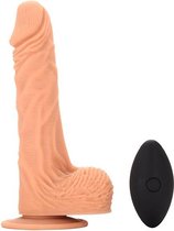 Dream Toys - RealStuff roterende en vibrerende dildo met scrotum