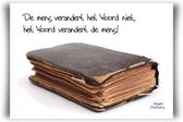Prentbriefkaart de mens verandert het wo - Bijbel - Christelijk - Majestic Ally - 6 stuks