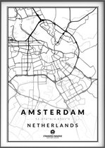 Citymap Amsterdam 50x70 Stadsposter