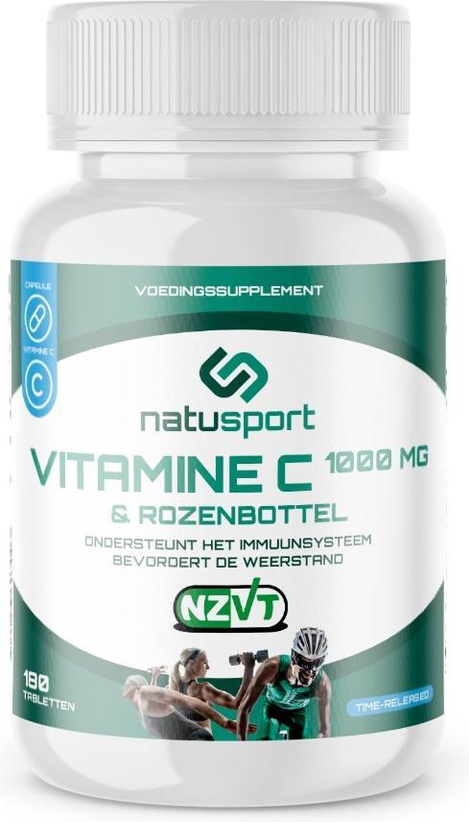 Natusport Vitamine C (1000mg) & Rozenbottel (180 capsules)