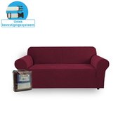 Rodus® Bankhoes Stretch voor 4 Zitsbanken - Zetelovertrek - 235-300 cm - Rood - Waterafstotend