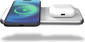 Zens QI 3in1 MagSafe draadloze lader wit - 2 x 10W + Apple Watch + USB - voor alle iPhones 14, 13 & 12 | AirPods (2,3 & Pro) - 3 jaar garantie - 45W USB-C PD power adapter - USB-C