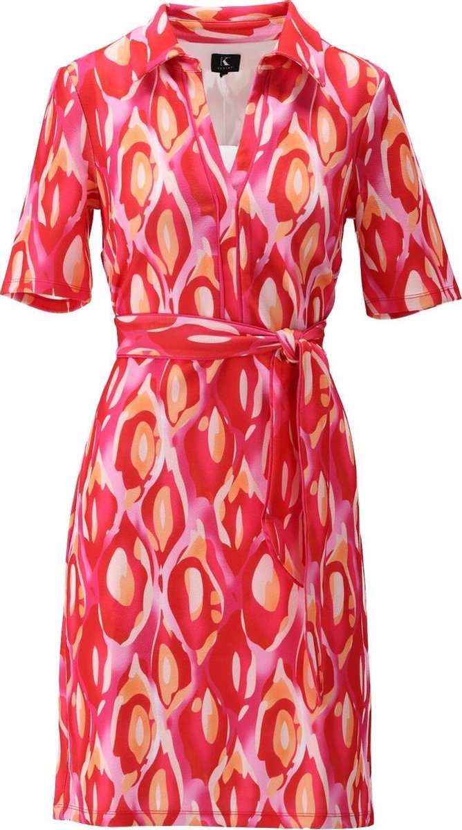 Tochi boom over het algemeen lekkage Dames jurk - print - rood - kniehoogte - K-design | bol.com