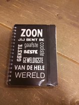 Notitieboekje - A6 - Gelineerd - Zoon - Zwart