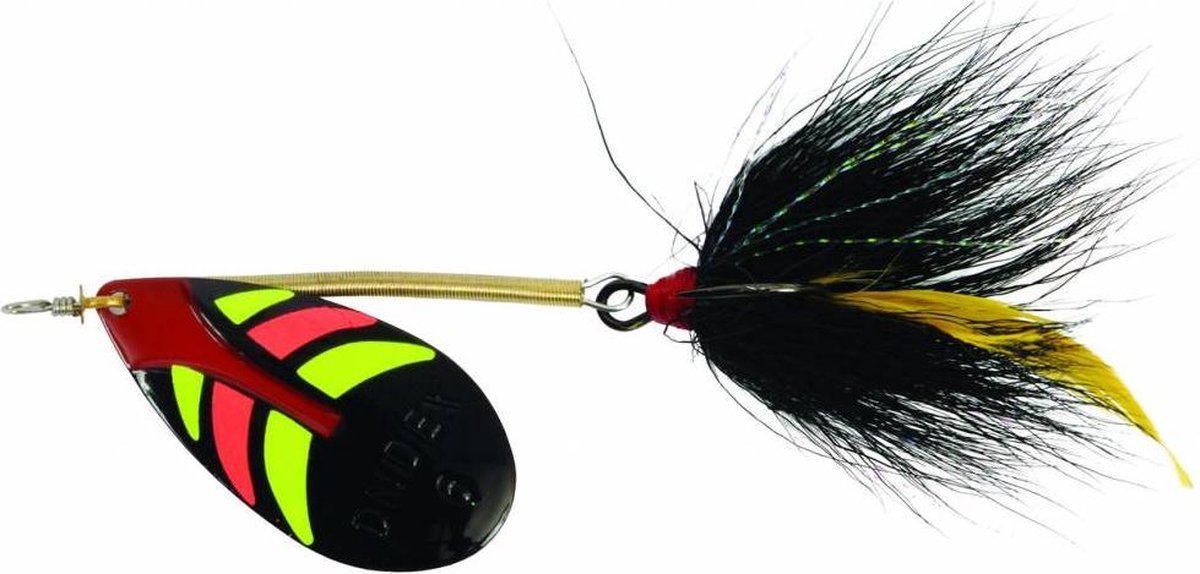 Ondex Buck Spinner maat 6 – 9,0 gram met enkel blad Neon Black