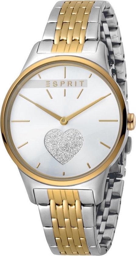 Esprit ES1L026M0235 horloge dames - zilver en goud - edelstaal
