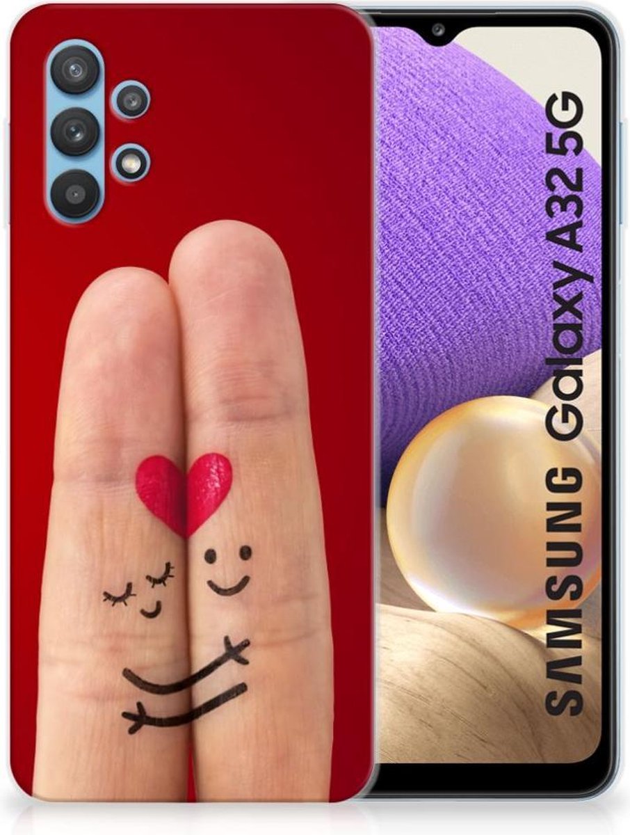 Samsung Galaxy A32 5G Silicone Back Cover Liefde - Origineel Romantisch Cadeau
