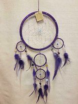 Dromenvanger - Spiegel - 22cm - Paars - Dream Catcher