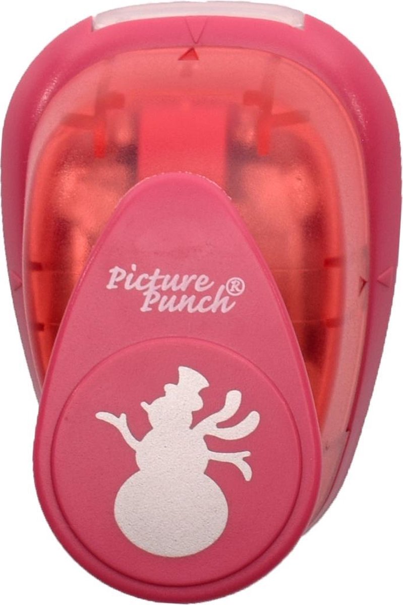 Vaessen Creative Pons - Figuurpons - Sneeuwman - 2,5 x 2,1 cm