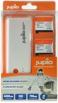 Jupio 2x Battery AHDBT-401 1160 mAh + Charger - Accu Camera