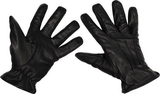 MFH - gants en cuir - "Safety" - Zwart - résistant aux coupures - TAILLE XXL