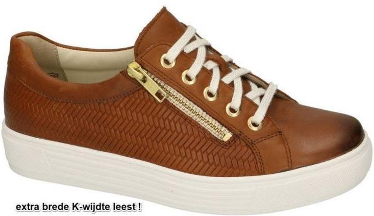 Solidus -Dames cognac caramel sneaker-sportief