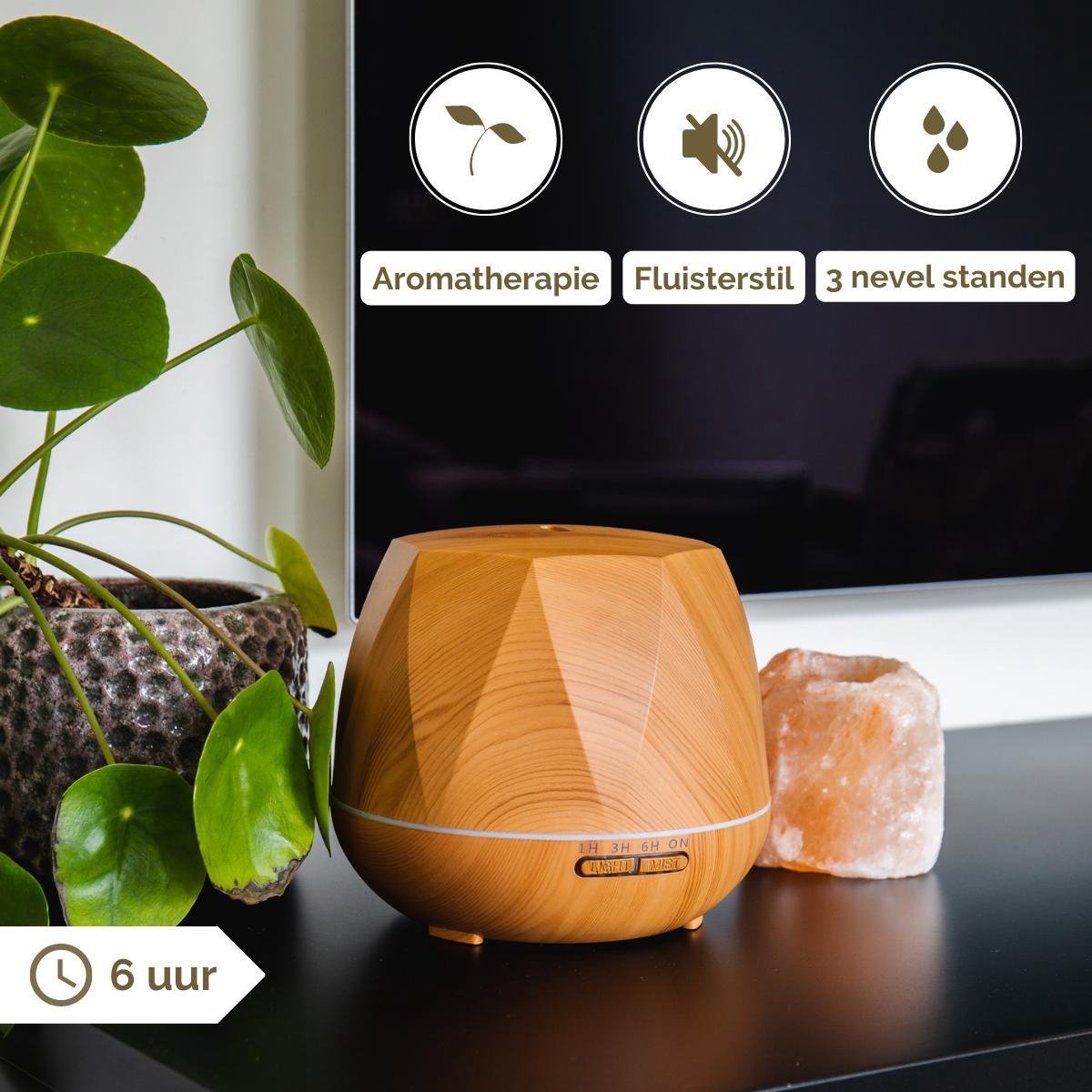 Aroma Dream Diffuser Luchtbevochtiger 400ML incl. Essentiële Olie Set 6