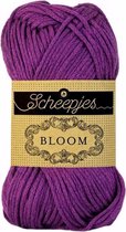 AANBIEDING Scheepjes Bloom 403 VIOLA.  [ KATOEN PAARS ] PAK MET 10 BOLLEN a 50 GRAM. INCL. Gratis Digitale vinger haak en brei toerenteller.